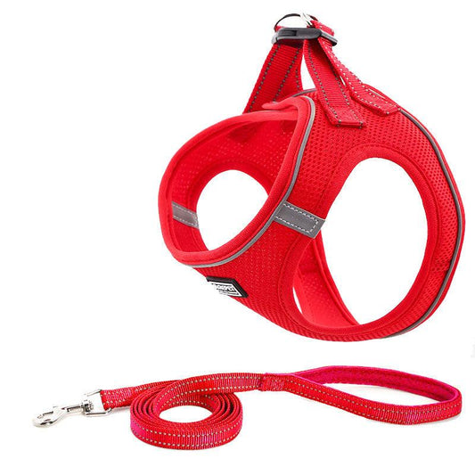 Reflective Mesh Dog Harness & Leash Set