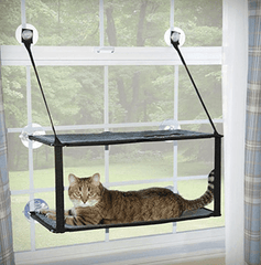 Luxury Cat Hammock Bed With Super Suction Cup - Removable And Washable-5