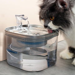 Pet Cat Dog Stainless Steel Automatic Water Dispenser Intelligent Fountain-1