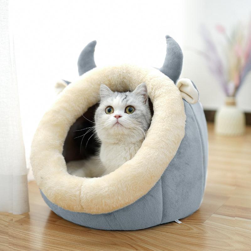 Enclosed Villa Cat House - Cozy Bed And Hideaway For Your Feline Friend-3