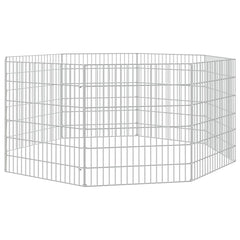vidaXL Free Range Animal Enclosure 8-Panel 21.3"x23.6" Galvanized Iron-1