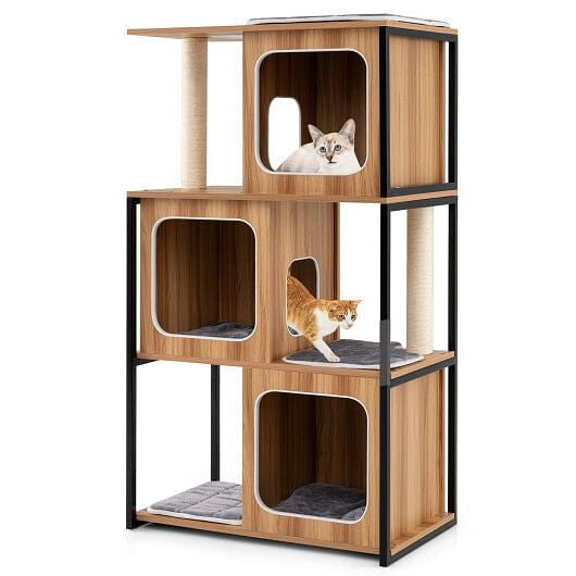 Modern Cat Tree Cat with Metal Frame