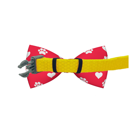 Valentines Red Dog Bow Tie