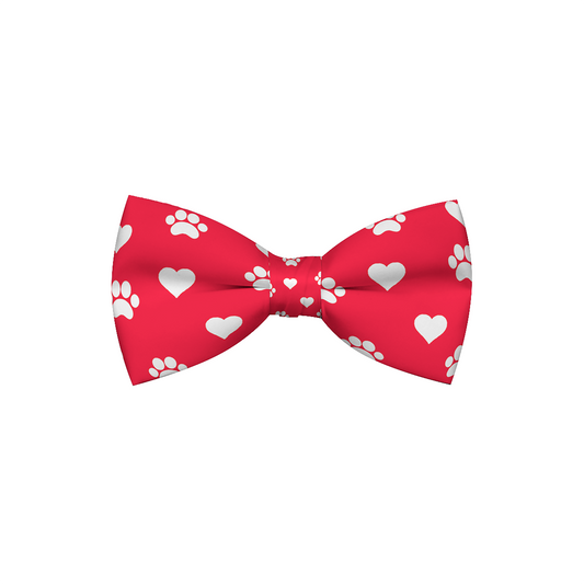 Valentines Red Dog Bow Tie