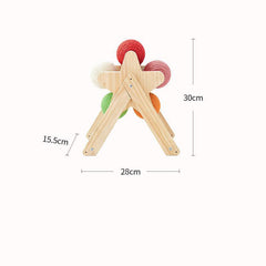 Wooden Cat Scratcher With Sisal Rope Ball