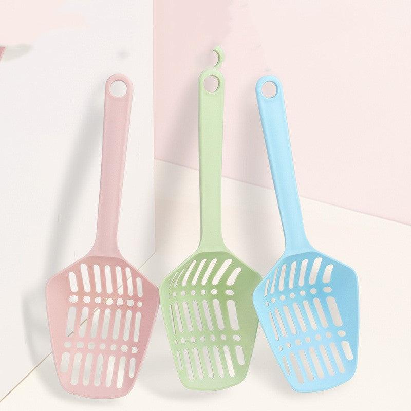 Solid Handle Plastic Pet Cat Litter Scoop-0