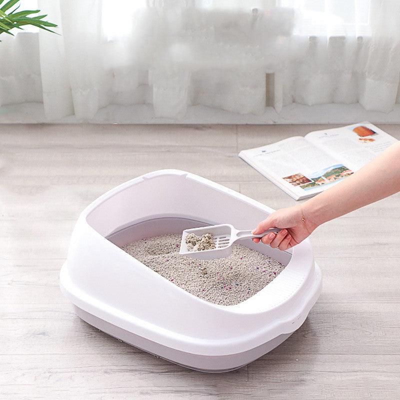 Oversized Splash-Proof Semi-Enclosed Cat Litter Box: The Ultimate Kitten Haven-1