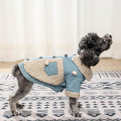 Cozy Denim And Fleece Two-Legged Dog Clothes - Perfect For Small To Medium Dogs-4