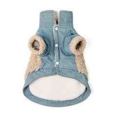 Cozy Denim And Fleece Two-Legged Dog Clothes - Perfect For Small To Medium Dogs-1