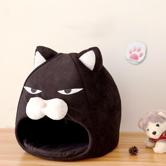 Cozy Haven Cat Bed: Plush Nest For Your Feline Friend-2