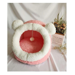 Cozy Winter Cat Hideaway Bed
