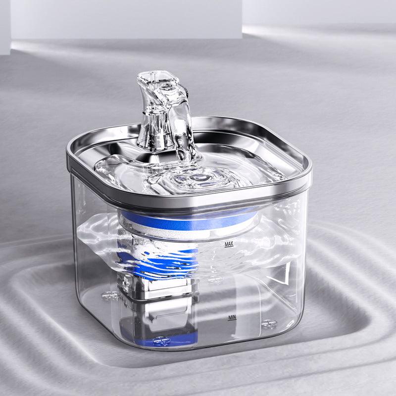 Pet Cat Dog Stainless Steel Automatic Water Dispenser Intelligent Fountain-3