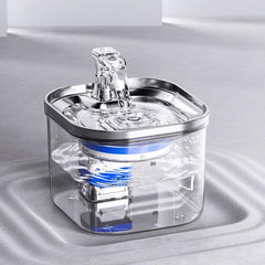 Pet Cat Dog Stainless Steel Automatic Water Dispenser Intelligent Fountain-3