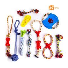 Dog Rope Chew Toy Set (10 Pcs)