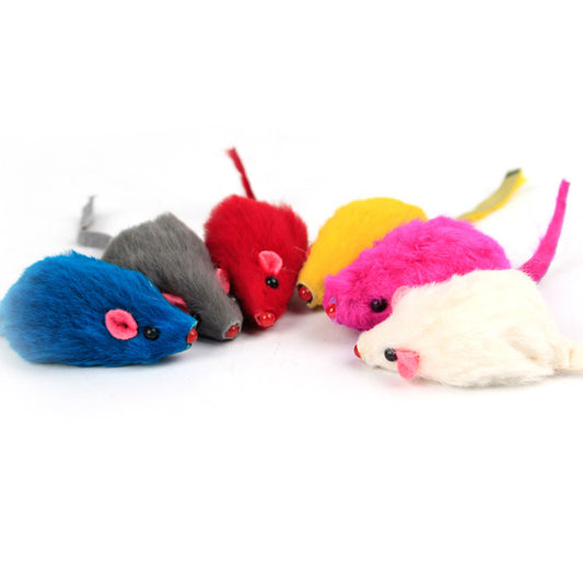 10 PCS PLUSH MOUSE CAT TOYS