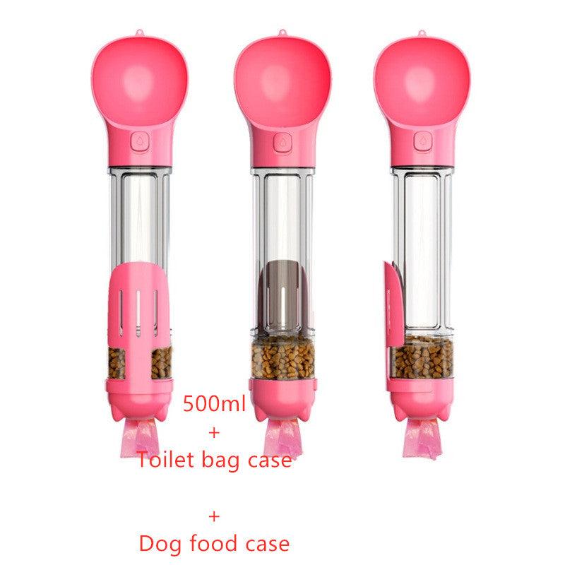 Pet Water Bottle Feeder Bowl Garbage Bag Storage Portable Pet Outdoor Travel 3 In 1 Dog Water Bottle-18