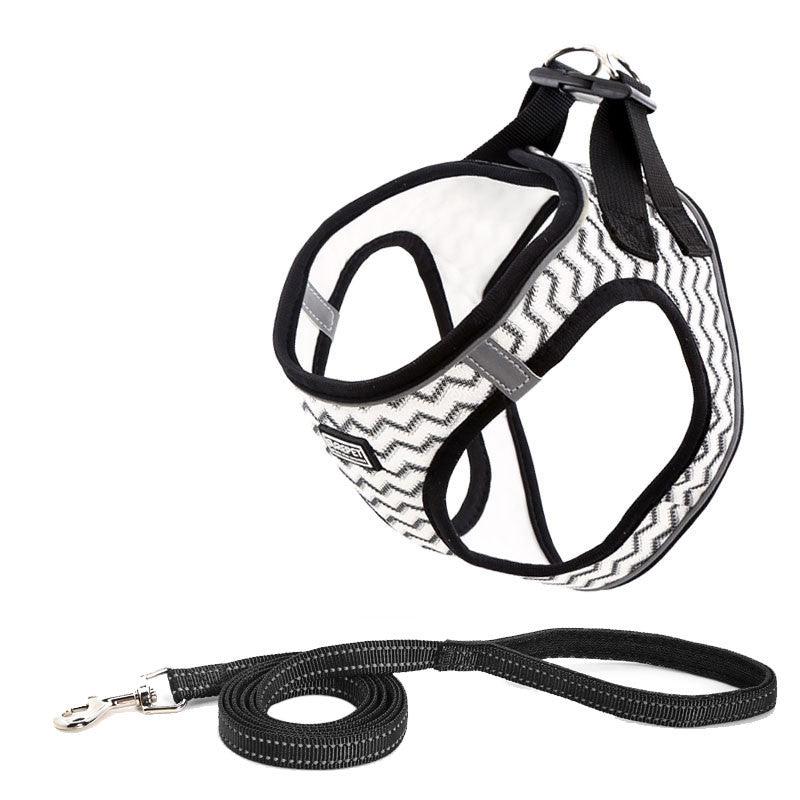 Reflective Mesh Dog Harness & Leash Set