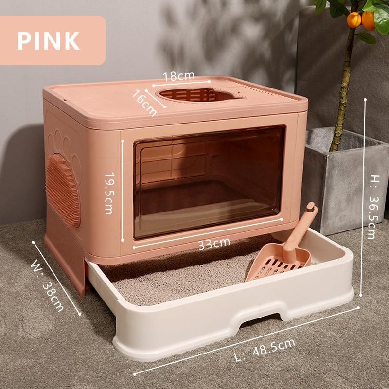 Foldable Odor-Free Cat Litter Basin With Top Entry-5