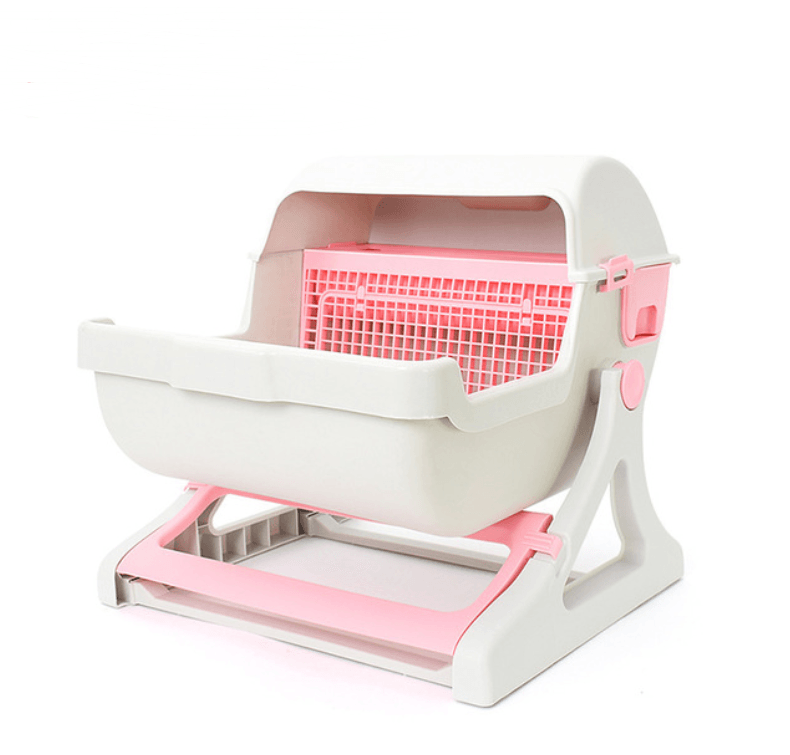 Sleek Kitty Corner Cat Litter Box-6