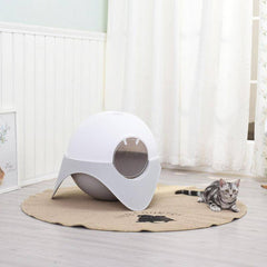 Snowy Space Pod Cat Litter Box-4