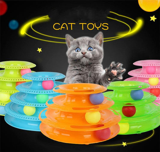Interactive Cat Ball Tower Tracks Toy - Fun And Engaging Playtime For Your Feline Friend-0
