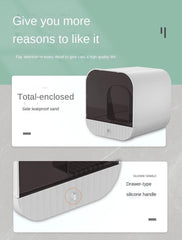 Enclosed And Splash-Proof Cat Litter Box With Drawer Design-1