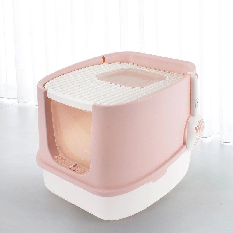Fashionable Enclosed Cat Litter Box With Anti-Splash Design-4