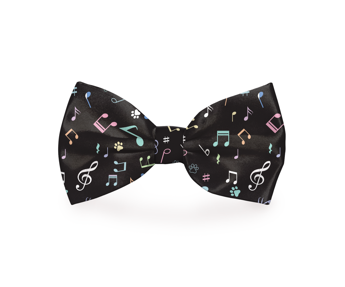 Music notes Dog Bow Tie