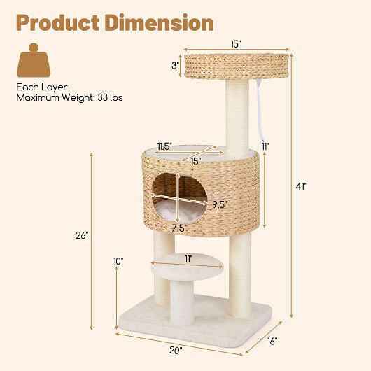 Modern Cat Tower with Condo