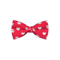 Valentines Red Dog Bow Tie