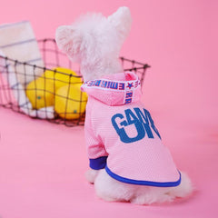 Breathable Mesh Hooded Dog Vest - Stylish Summer Shirt For Small Dogs-0