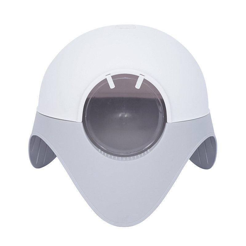 Snowy Space Pod Cat Litter Box-2