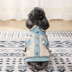 Cozy Denim And Fleece Two-Legged Dog Clothes - Perfect For Small To Medium Dogs-3