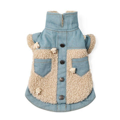 Cozy Denim And Fleece Two-Legged Dog Clothes - Perfect For Small To Medium Dogs-2