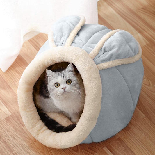 Enclosed Villa Cat House - Cozy Bed And Hideaway For Your Feline Friend-2