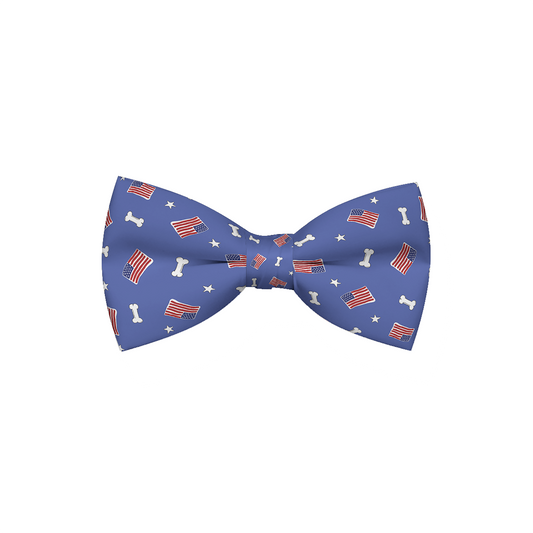 American Flag Dog Bow Tie