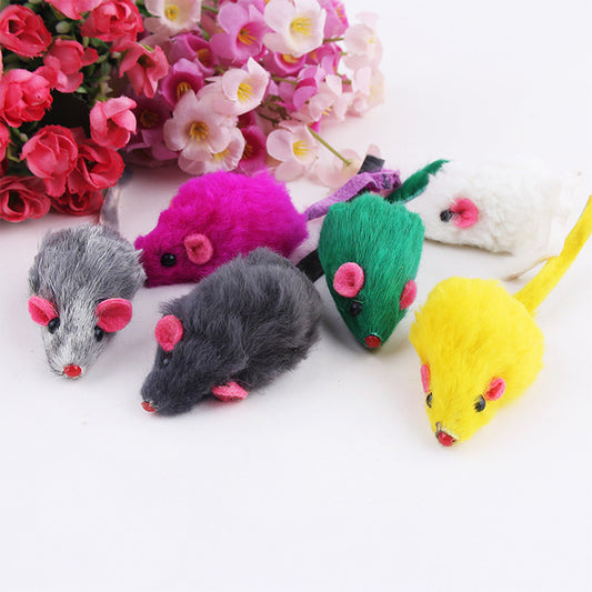 10 PCS PLUSH MOUSE CAT TOYS