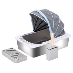 Stainless Steel Cat Litter Box with Lid