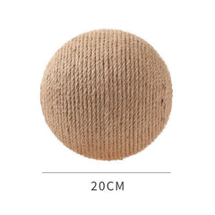 Wooden Cat Scratcher With Sisal Rope Ball