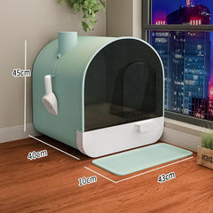 Ultimate Odor-Free Enclosed Cat Litter Box With Smart Features-7